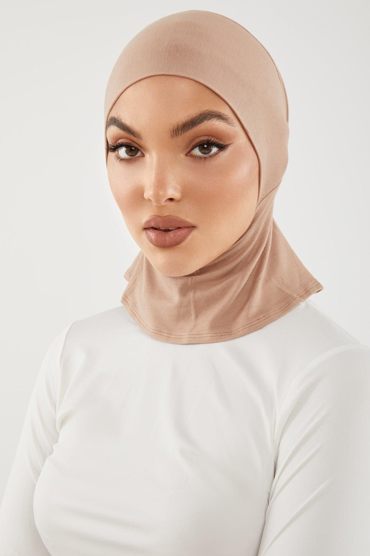 Mia Mini Neck Cover Hijab- Taupe – Zahraa The Label