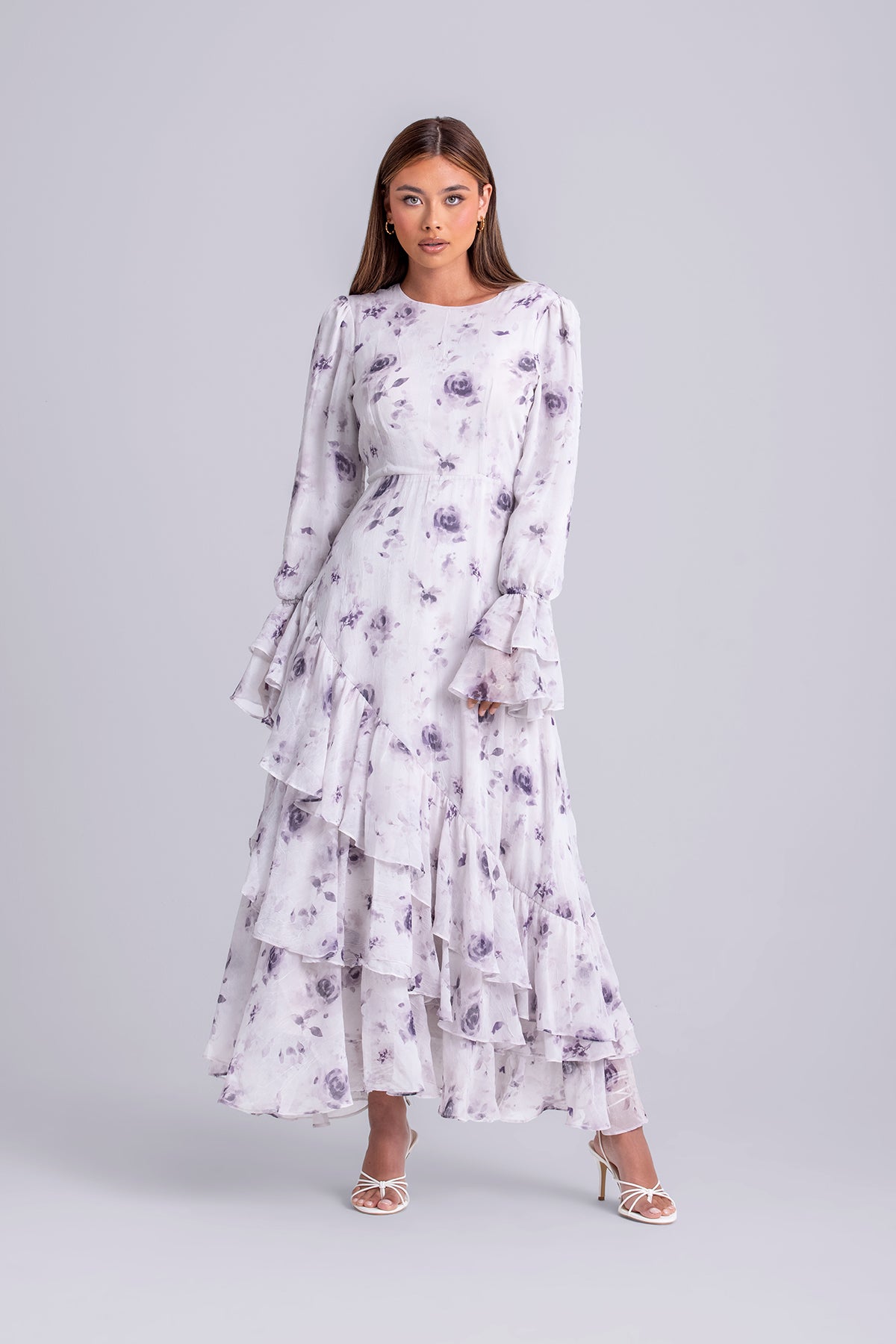 Selena Long Sleeve Maxi Dress- Violet Veil