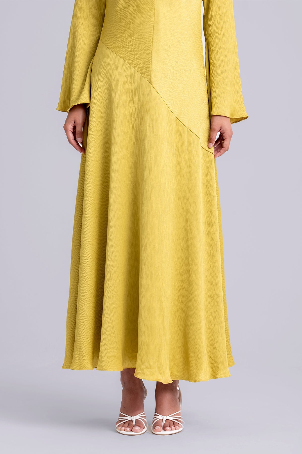 Irva Long Sleeve Maxi Dress- Moss