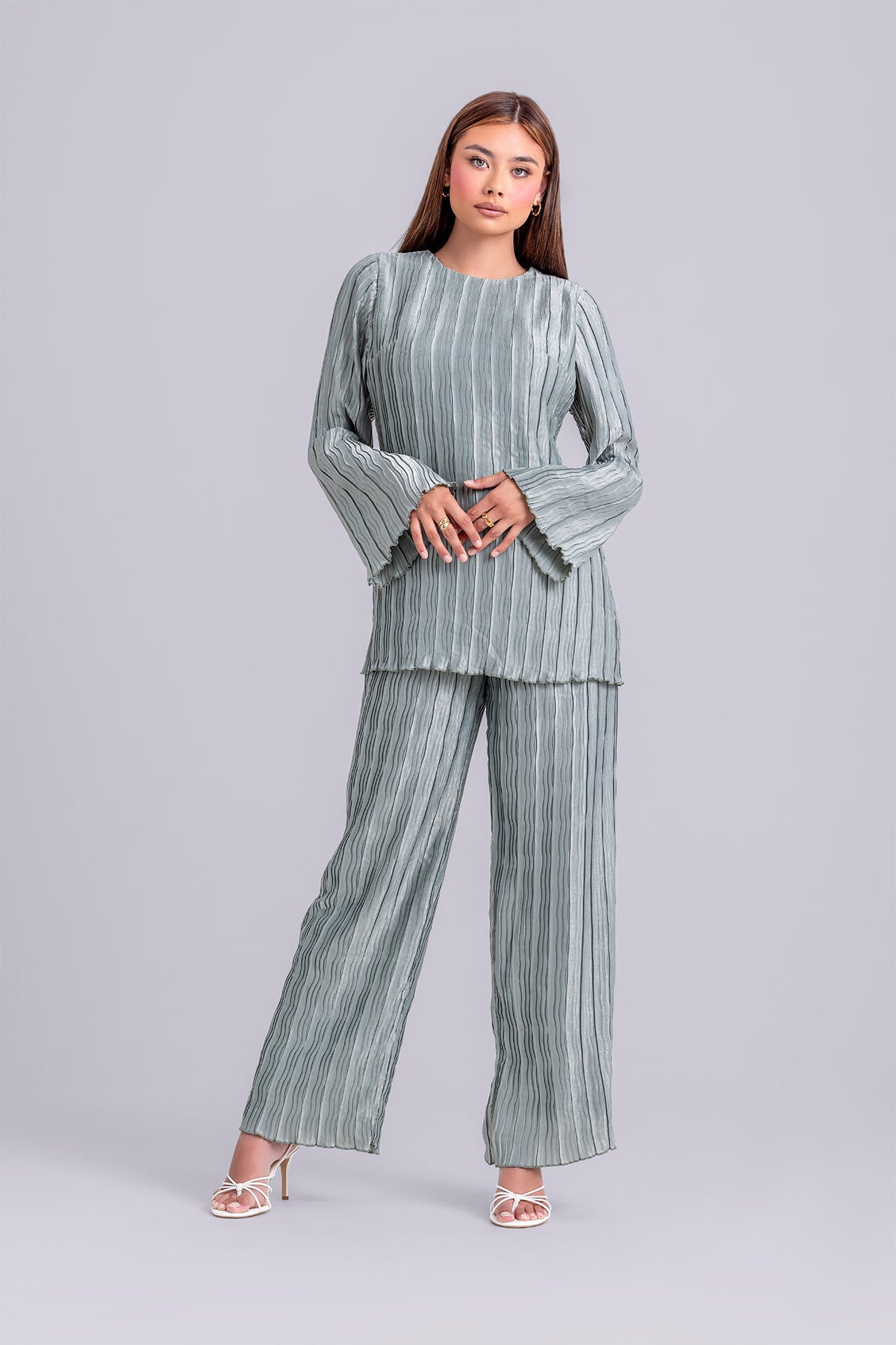 Hanadi Two Piece Matching Set- Sage