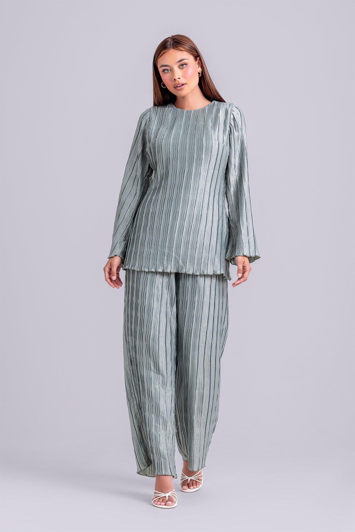 Hanadi Two Piece Matching Set- Sage