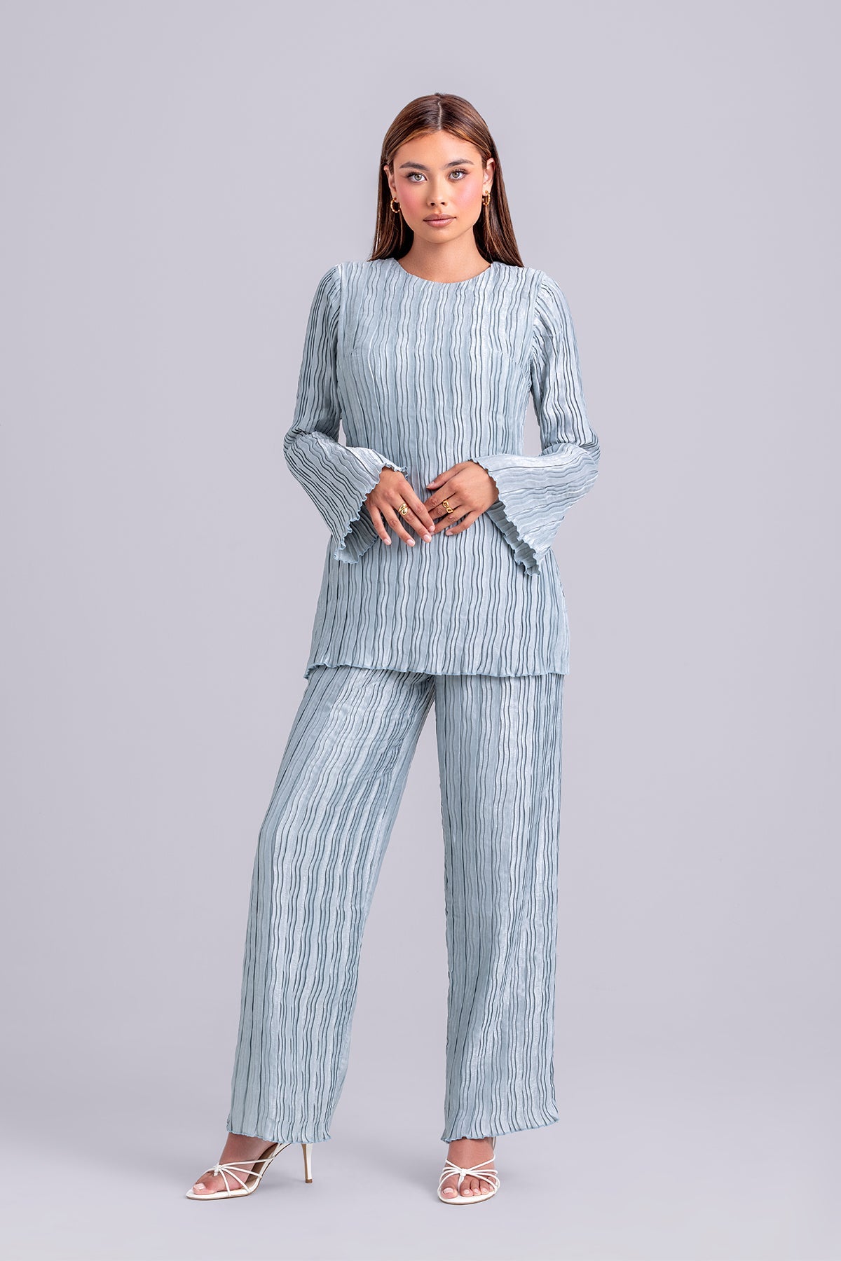 Hanadi Two Piece Matching Set- Sky