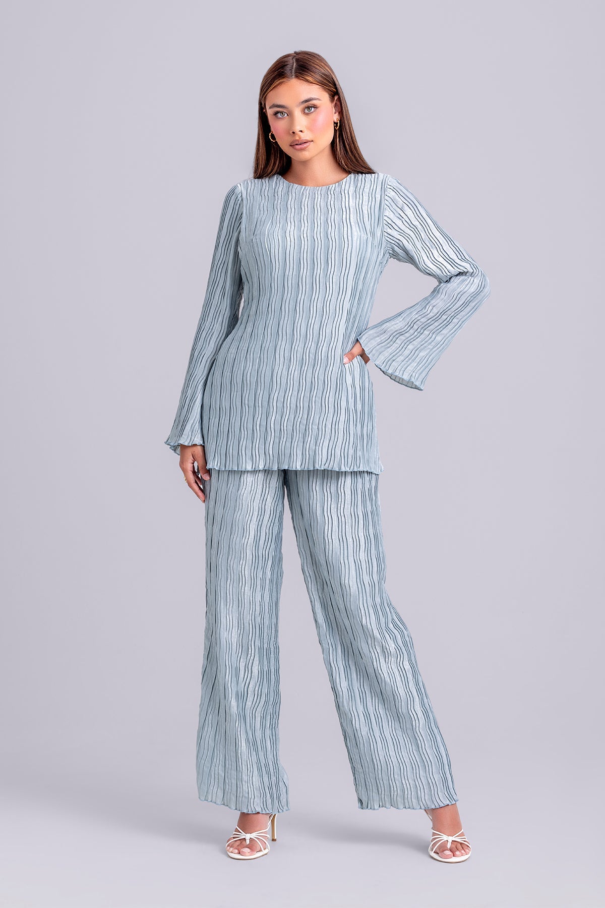 Hanadi Two Piece Matching Set- Sky