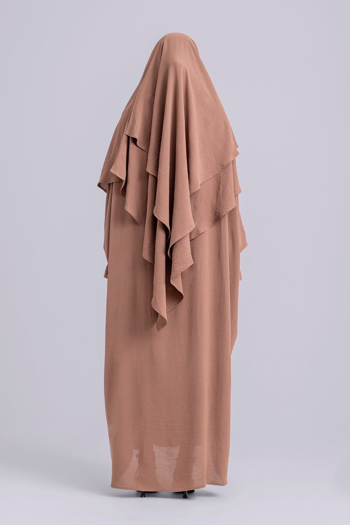 Abir Jilbab and Khimar Matching Set- Caramel