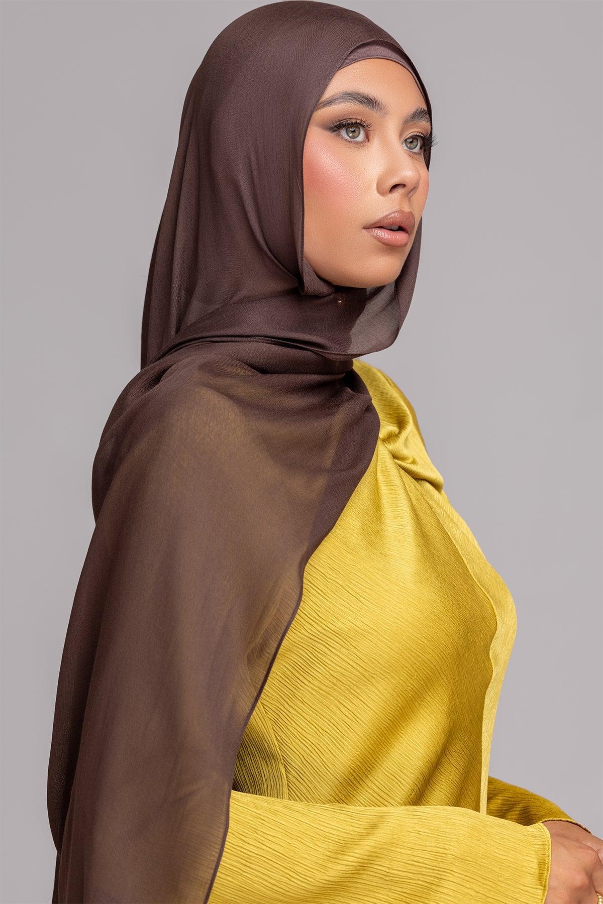 Modal Matching Hijab Set- Bitter Brown