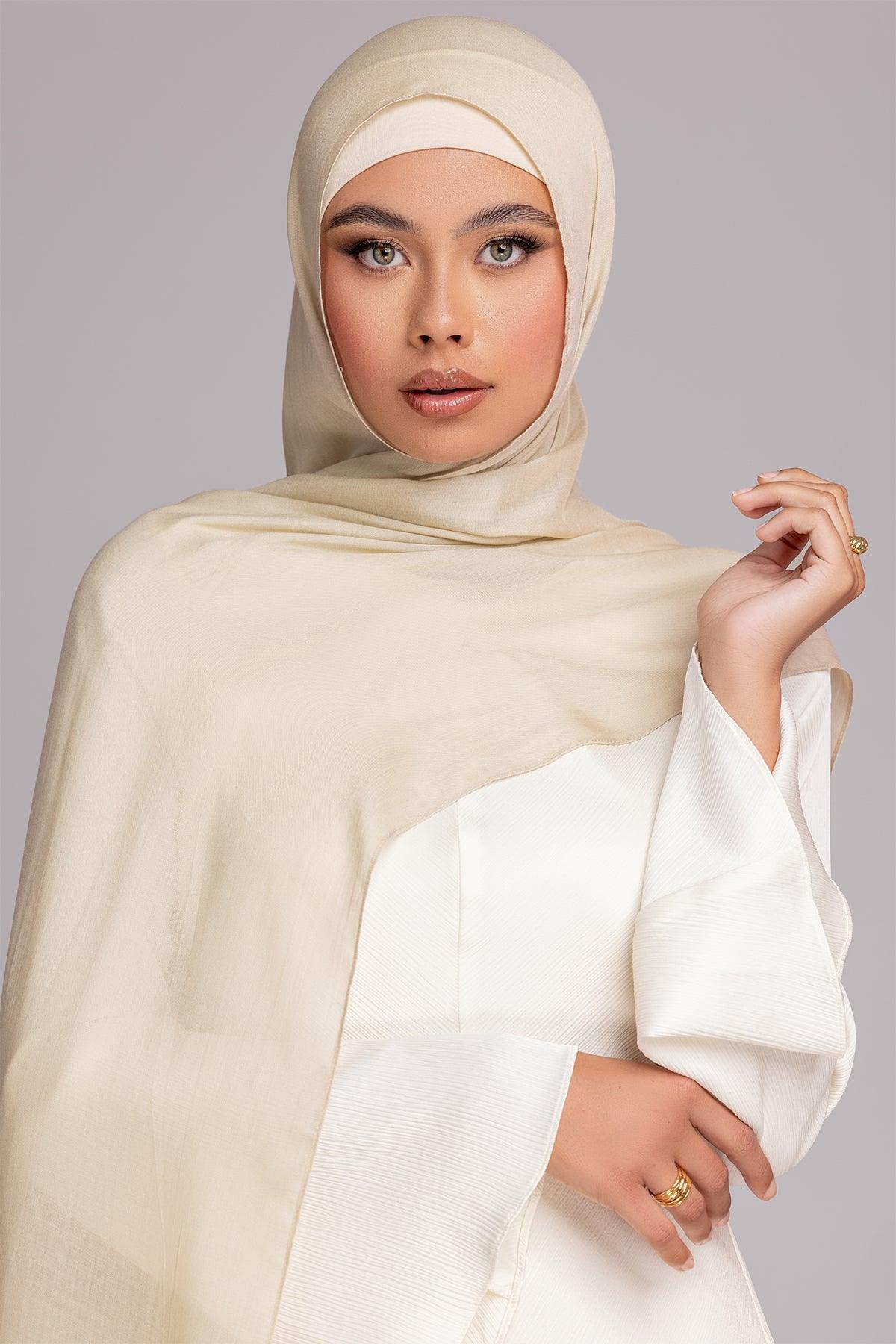 Modal Matching Hijab Set- Stone