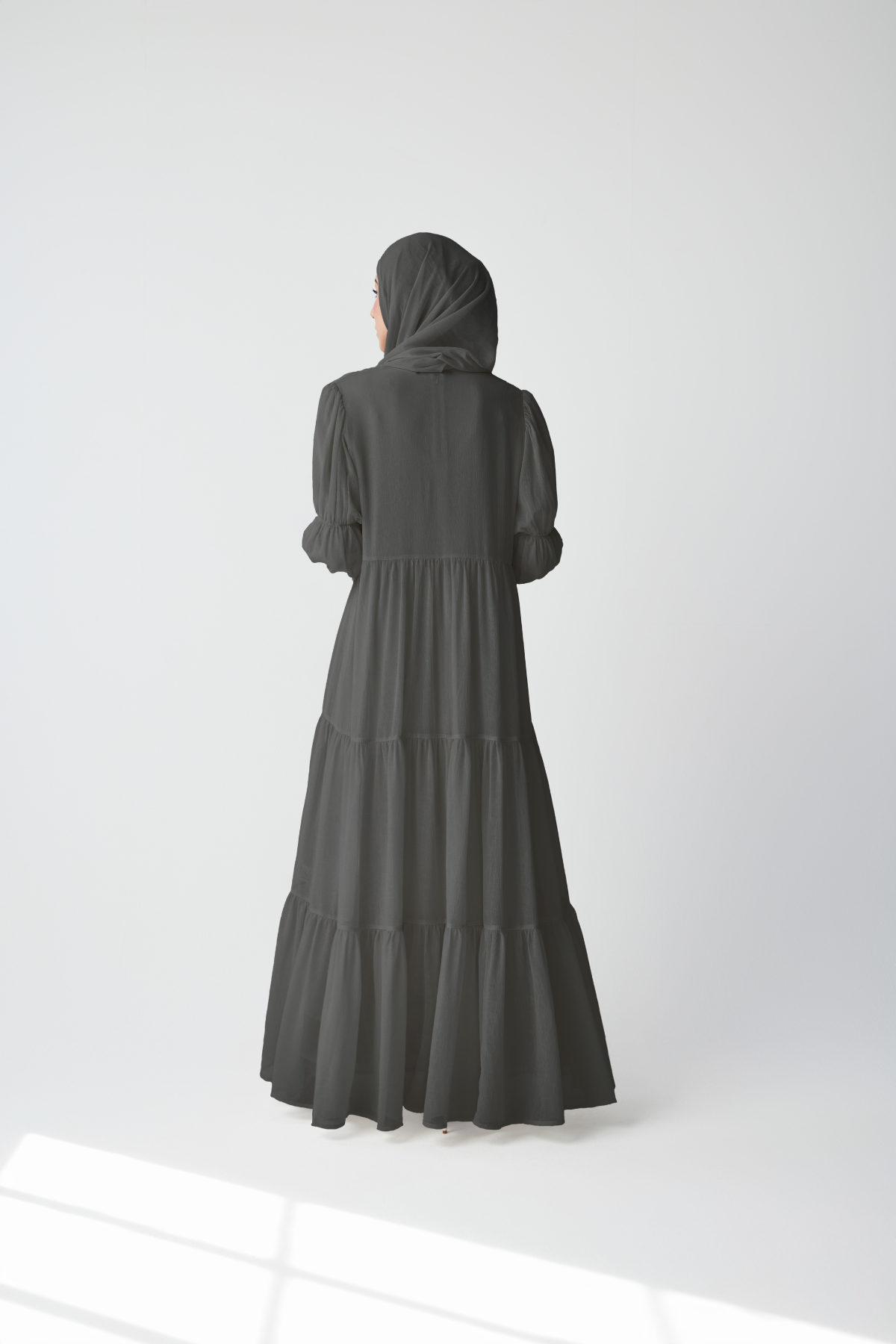 Bohemian Abaya Set - Black