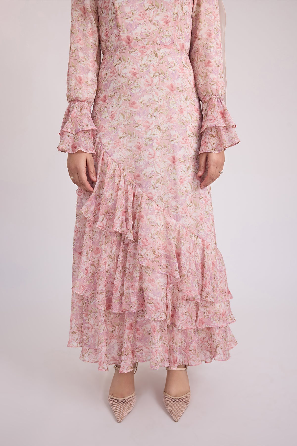 Selena Long Sleeve Maxi Dress - Rose