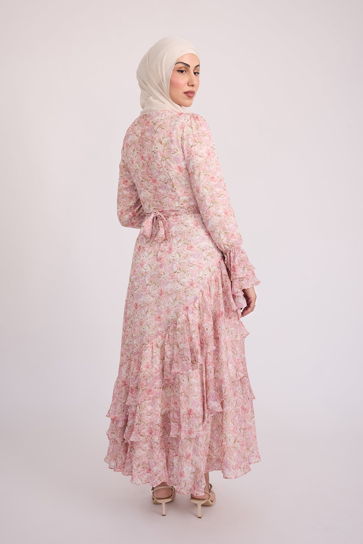 Selena Long Sleeve Maxi Dress - Rose