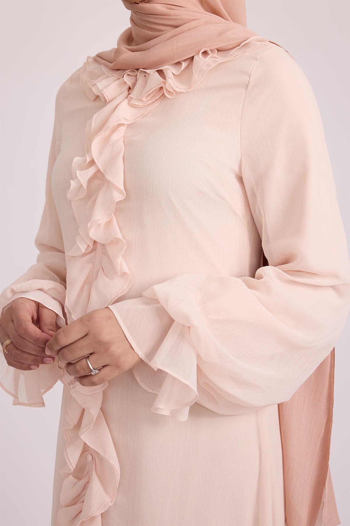 Mira Ruffle Sleeve Maxi Dress - Rose