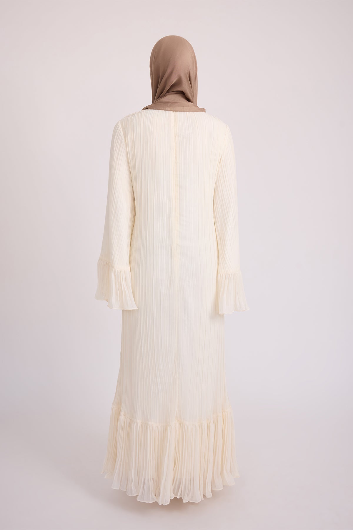 Camille Pleated Maxi Dres - Off White