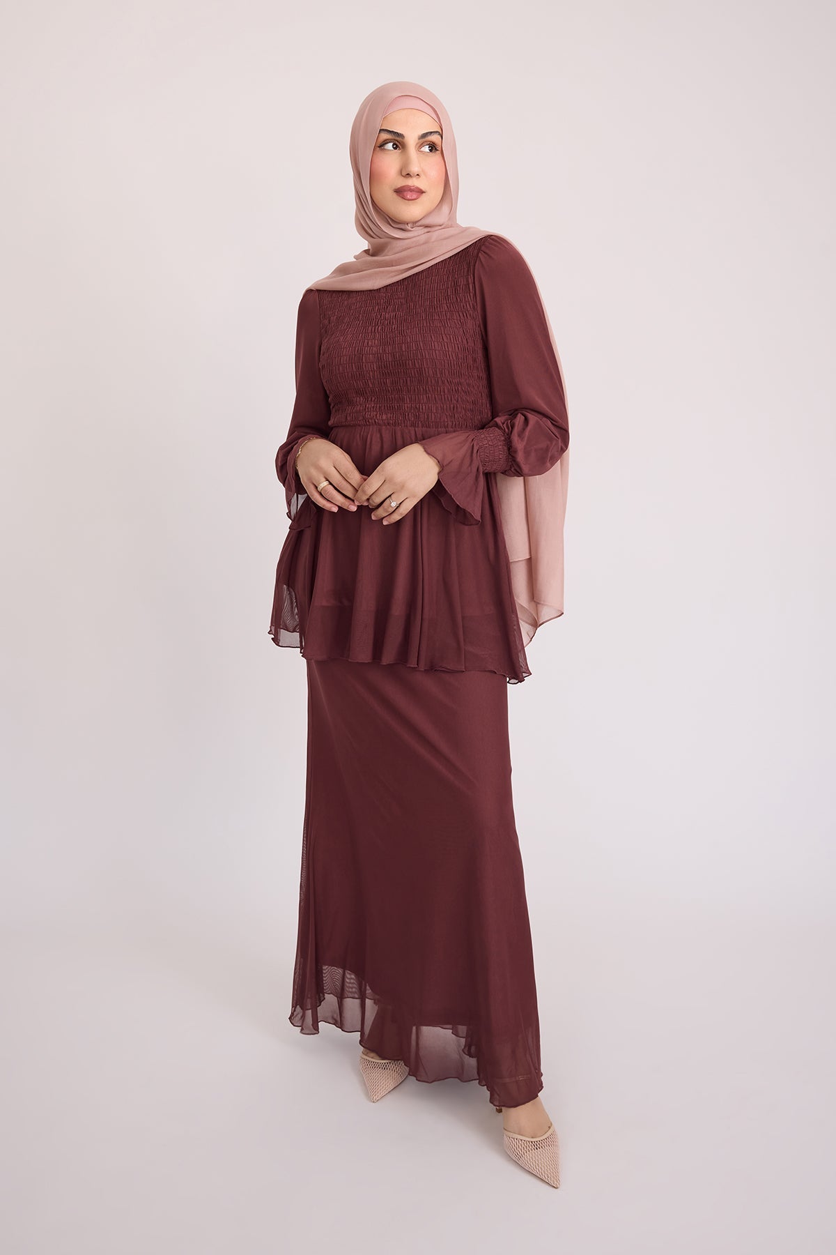 Krina Top and Skirt - Plum