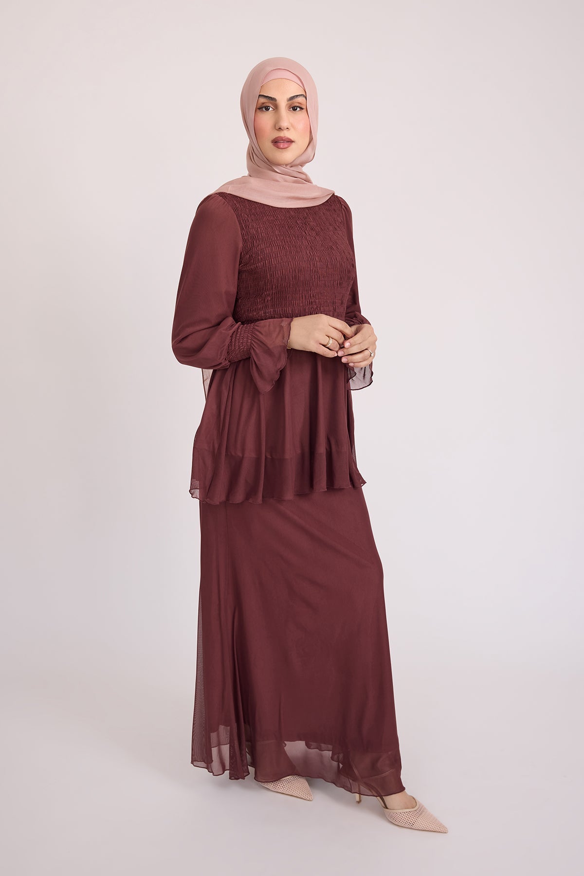 Krina Top and Skirt - Plum