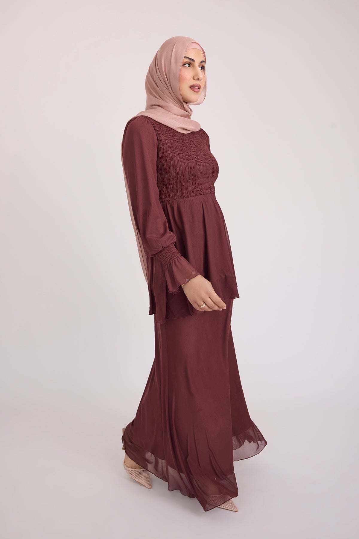 Krina Top and Skirt - Plum