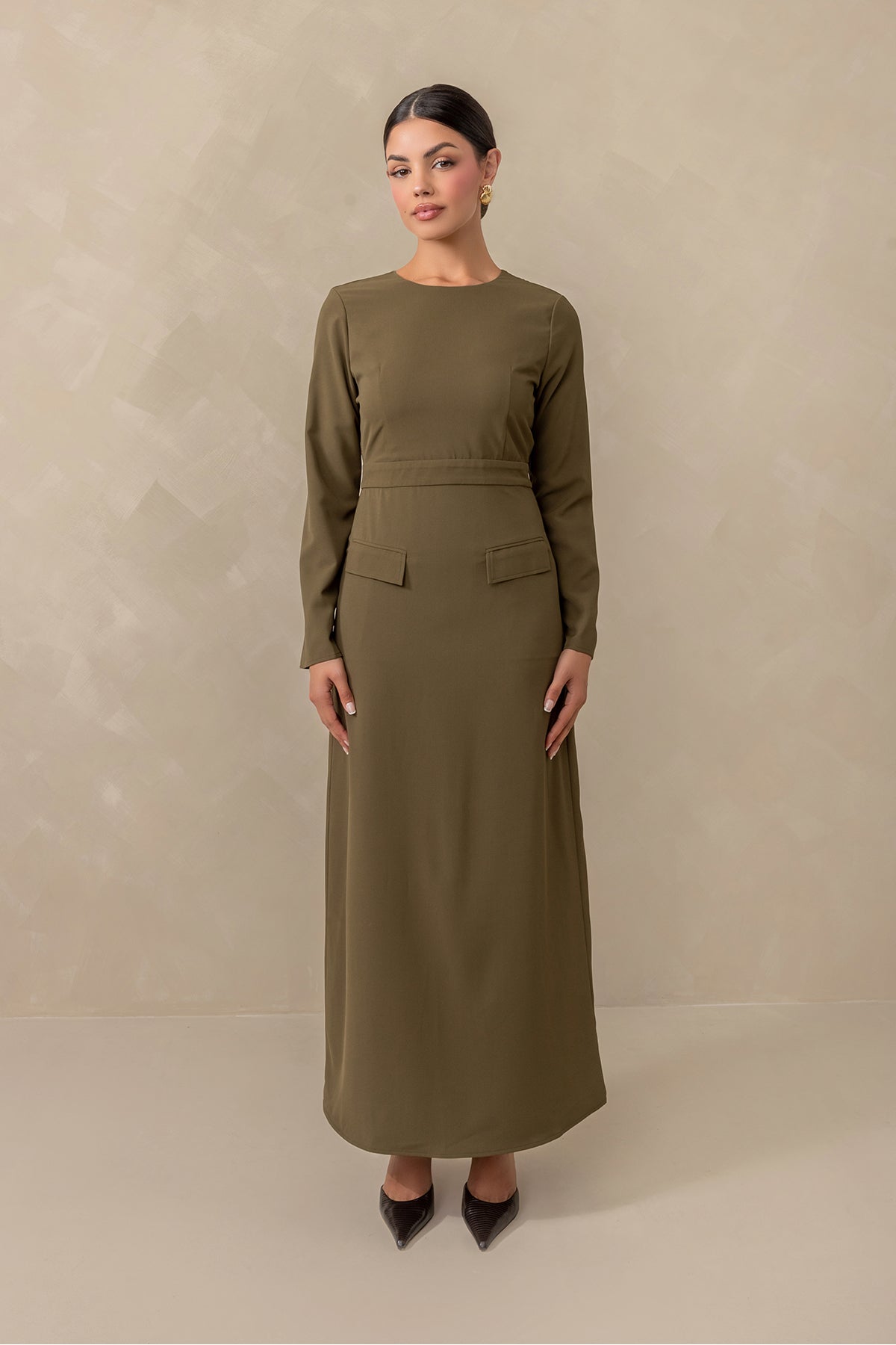 Love Me Always Long Sleeve Maxi Dress - Olive