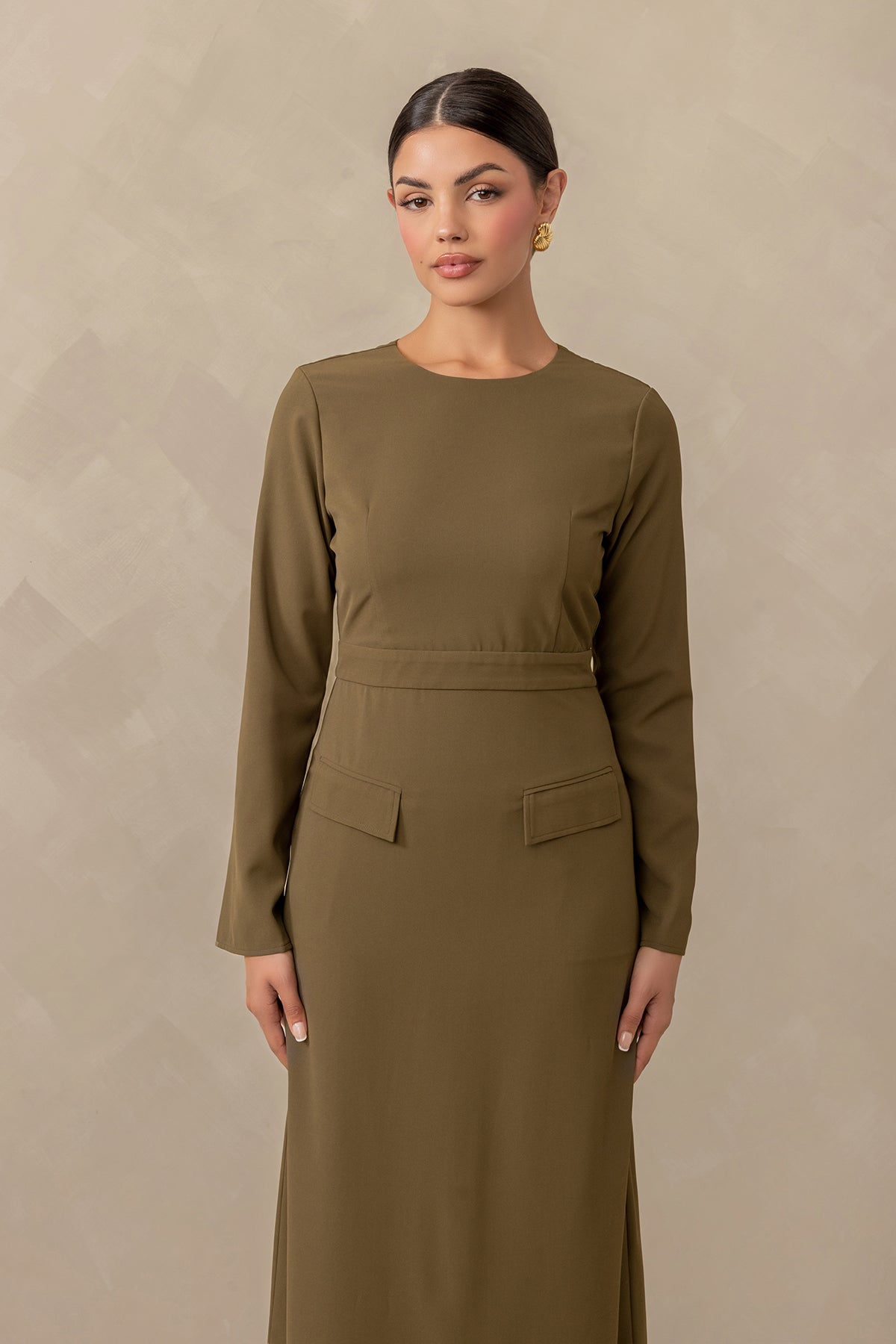 Love Me Always Long Sleeve Maxi Dress - Olive