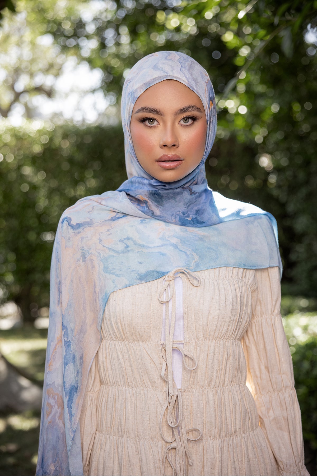 Sea Print Modal Hijab – Zahraa The Label