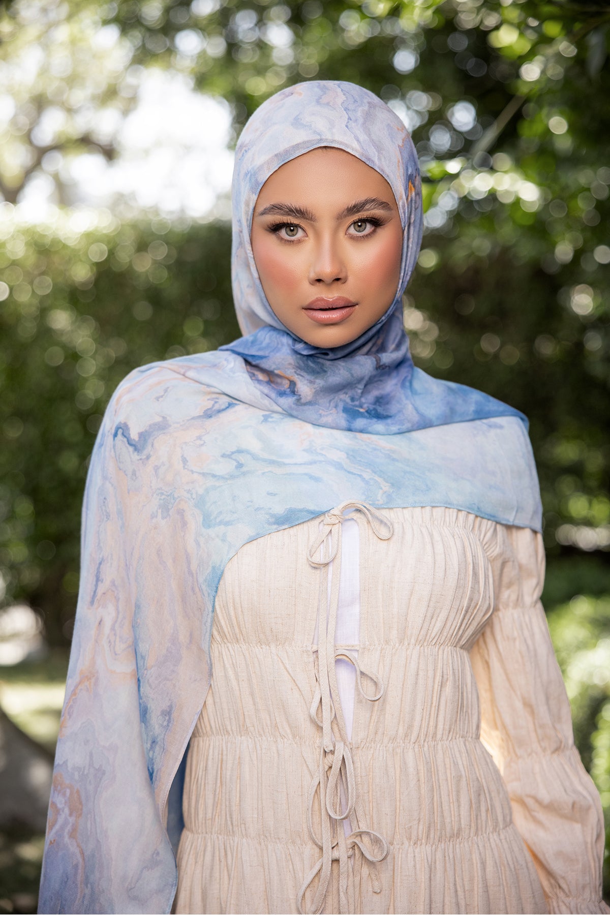 Sea Print Modal Hijab