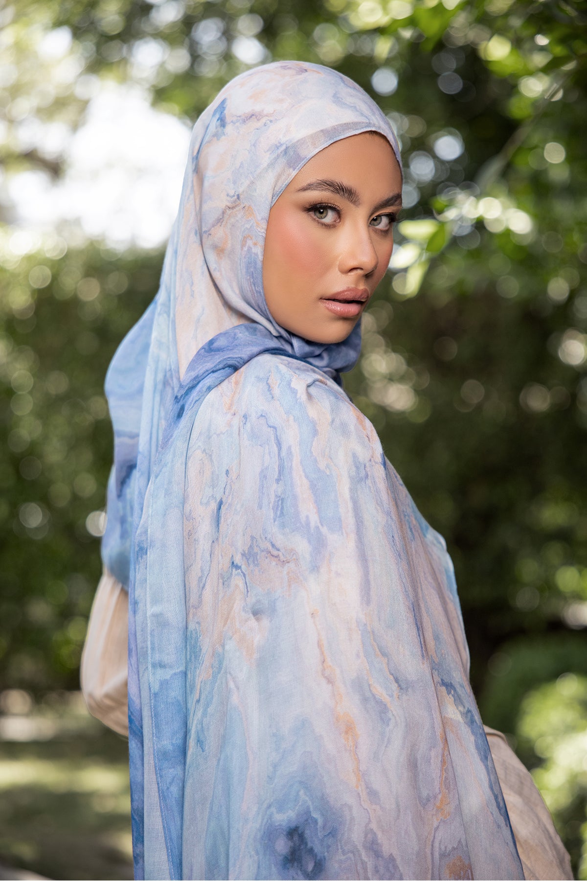 Sea Print Modal Hijab