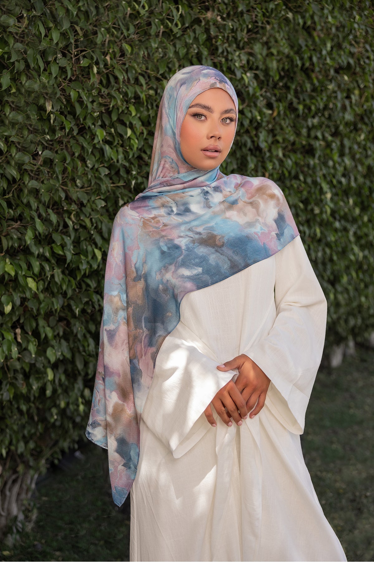 Aura Print Modal Hijab