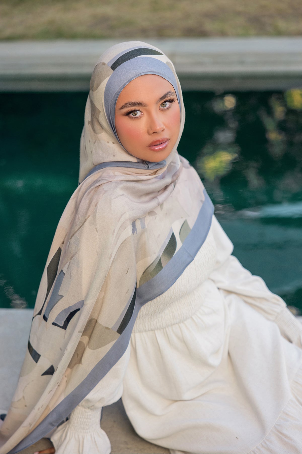 Mirage Print Modal Hijab