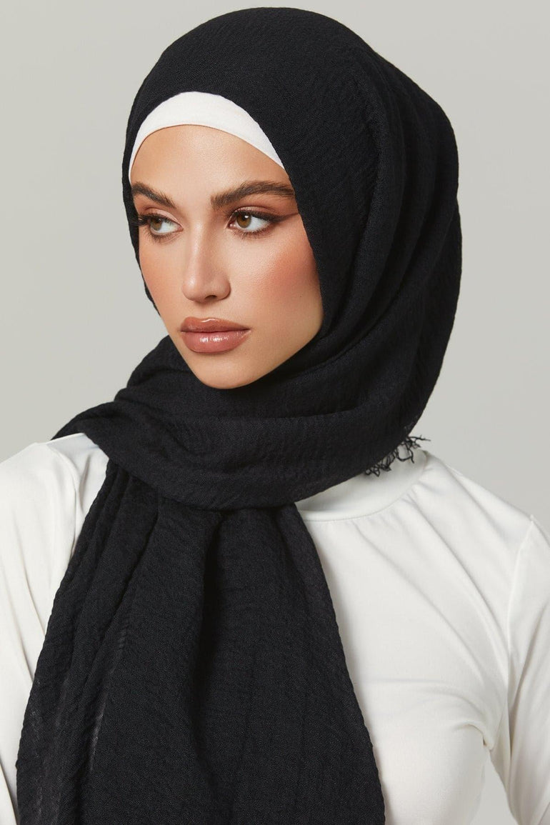 Everyday Cotton Crinkle Hijab- Boss – Zahraa The Label