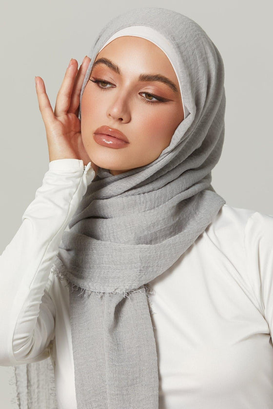 Everyday Cotton Crinkle Hijab- Respect – Zahraa The Label