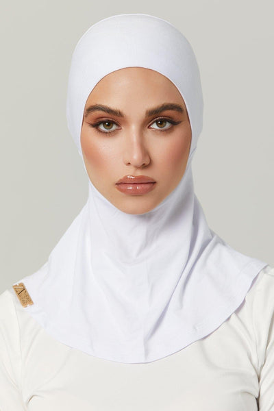 Fatima Neck Cover Hijab -White – Zahraa The Label