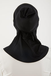 Lila Neck Cover Hijab-Black – Zahraa The Label