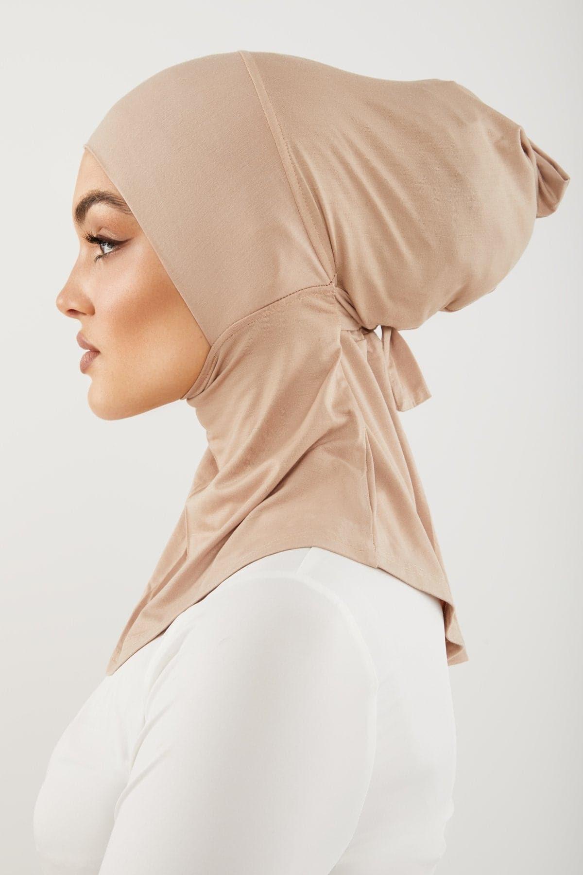 Lila Neck Cover Hijab- Warm Taupe