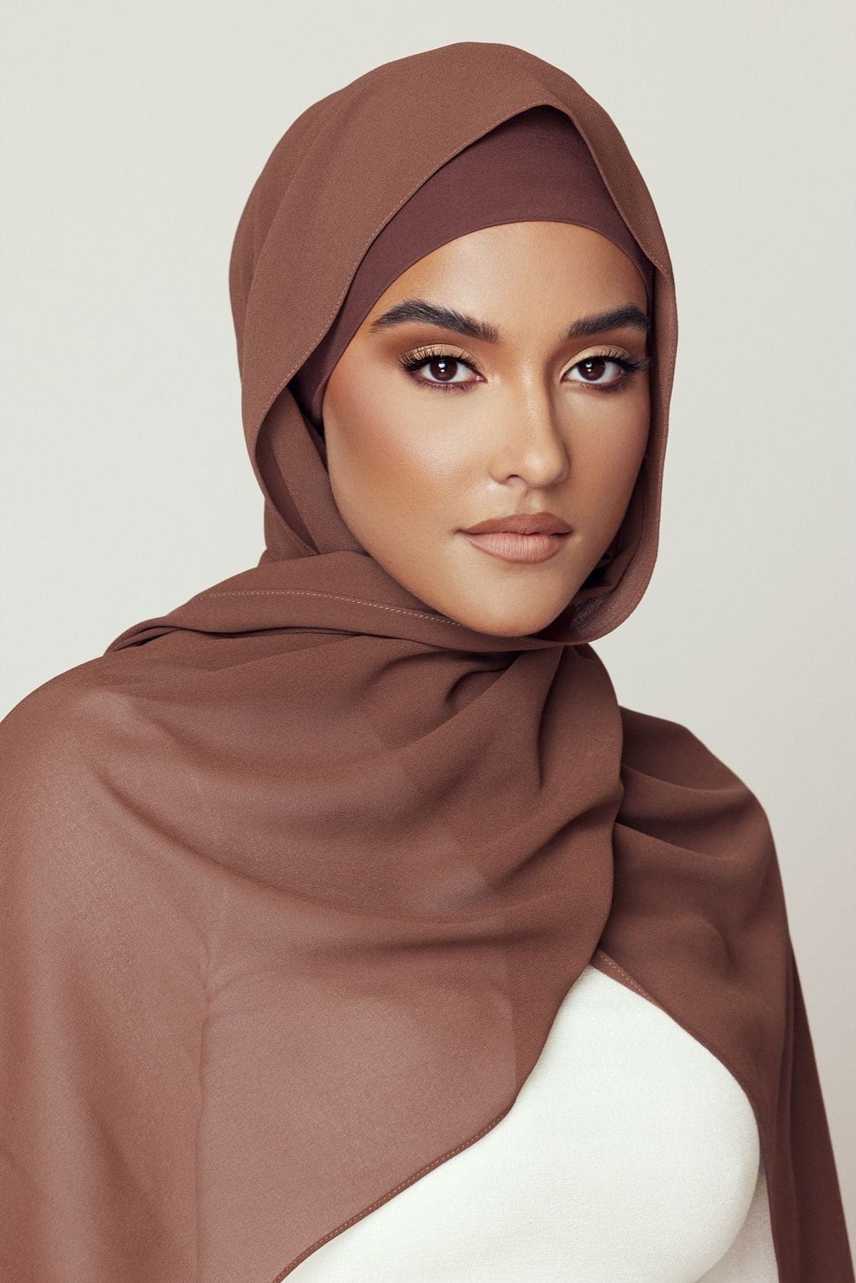 Matching Hijab & Undercap Bundle - Cocoa - Zahraa The Label